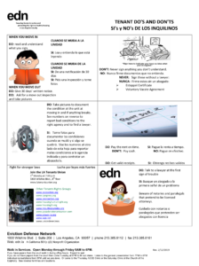 Tenant do's and don'ts checklist flyer